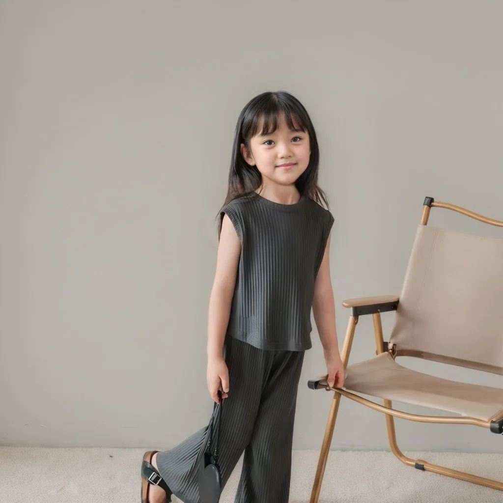 1 قطعة مجموعة ملابس الأطفال الصيف الفتيات الاطفال طفل الملابس بلون تي شيرت تانك القمم + طول السراويل طفلة الملابس