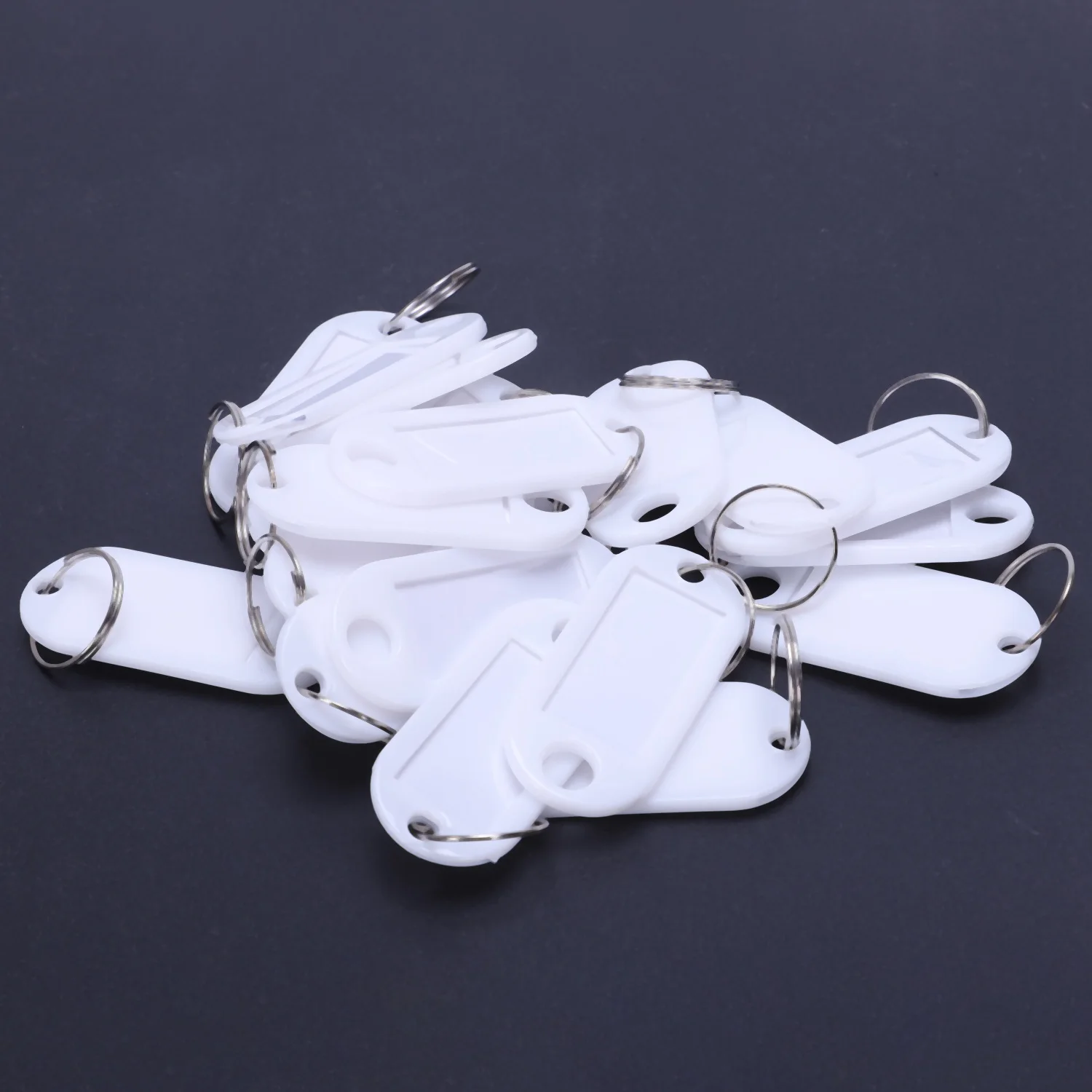20 pieces white portable plastic key fob key tag ID labels key id label tags