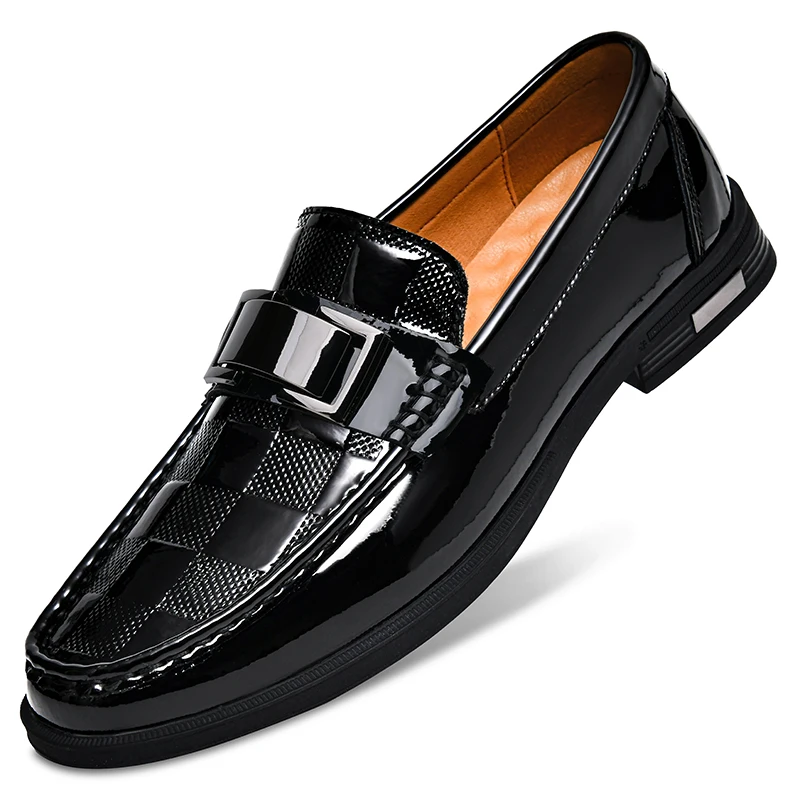 

Patent Leather Loafers Men Casual Shoes For Gentleman Loafer Formal Shoes Instappers Heren Big Size 47 48