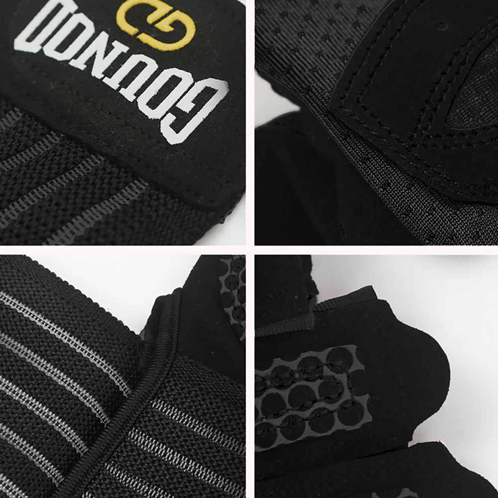 Men Women Ventilated Gym Workout Gloves with Wrist Wrap Support Full Palm Protection for Weightlifting Training Fitness Pull ups 2