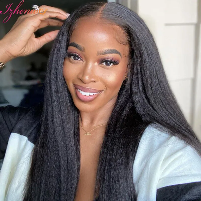 

Wear Go Glueless Wigs Brazilian Kinky Straight 4x6 HD Transparent Lace Glueless Preplucked Human Wig Ready To Go Pre Cut No Glue