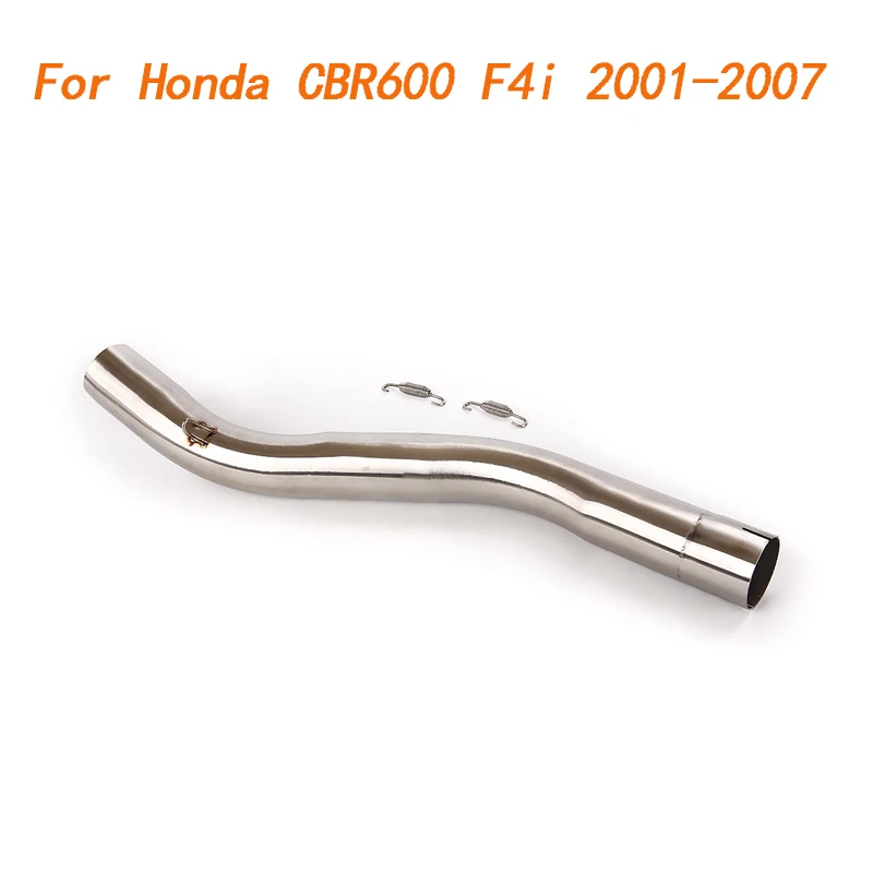 

Slip On Motorcycle Exhaust Mid Connect Tube Middle Link Pipe Stainless Steel Exhaust System For Honda CBR600 F4i 2001-2007