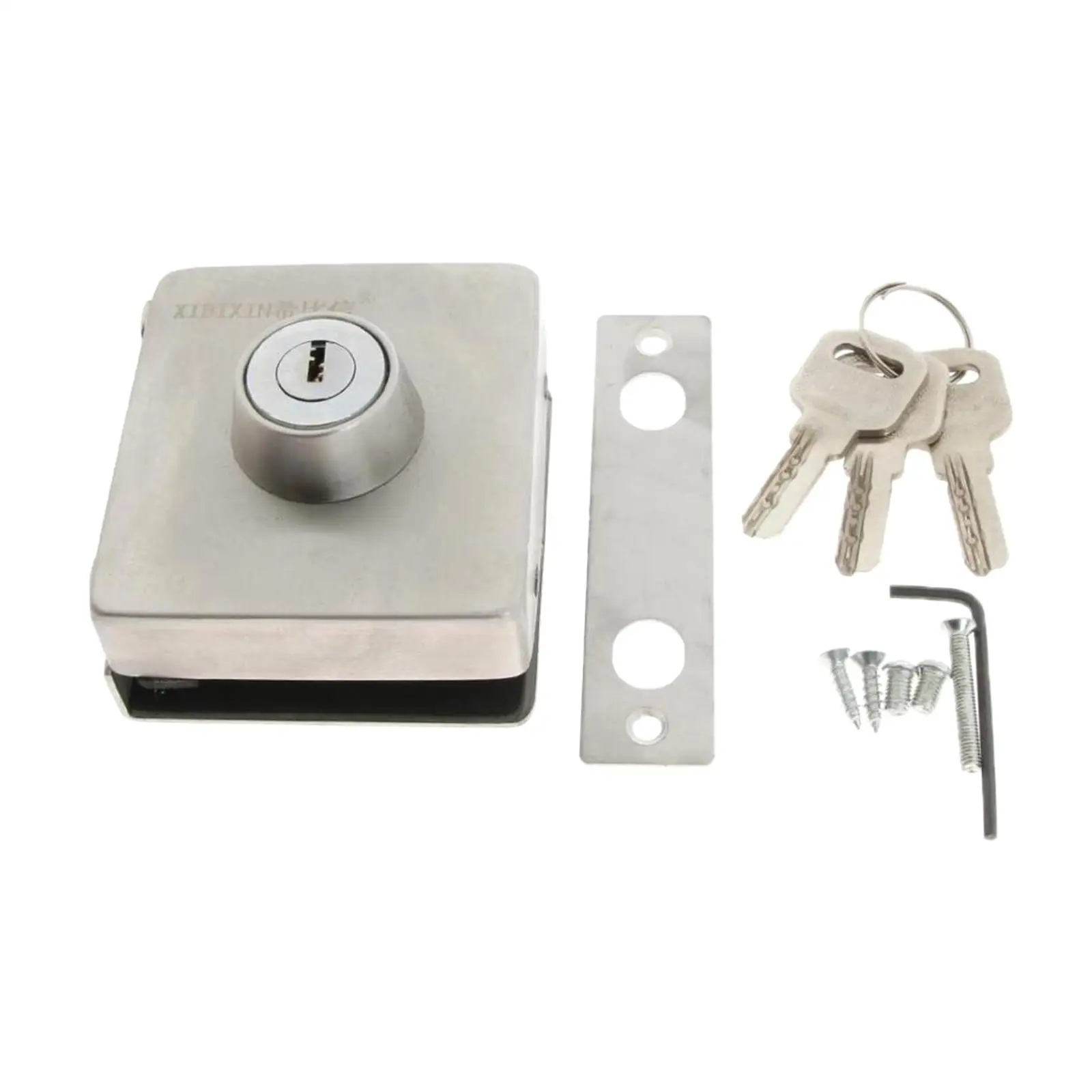 Glass Door Lock, Anti Lost Security Lock, Premium Push Sliding Gate Lock Office Glass Door Lock for 10-12mm Thick