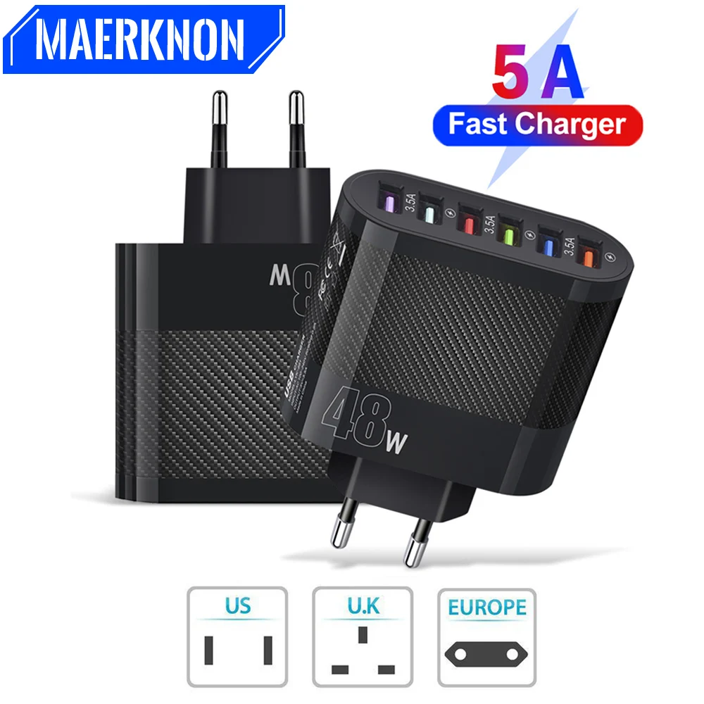 

5A Charger For iPhone Quick Charge 3.0 Fast Charging For Samsung Xiaomi HUAWEI oneplus EU/US/UK Plug Moble phone charger adapter