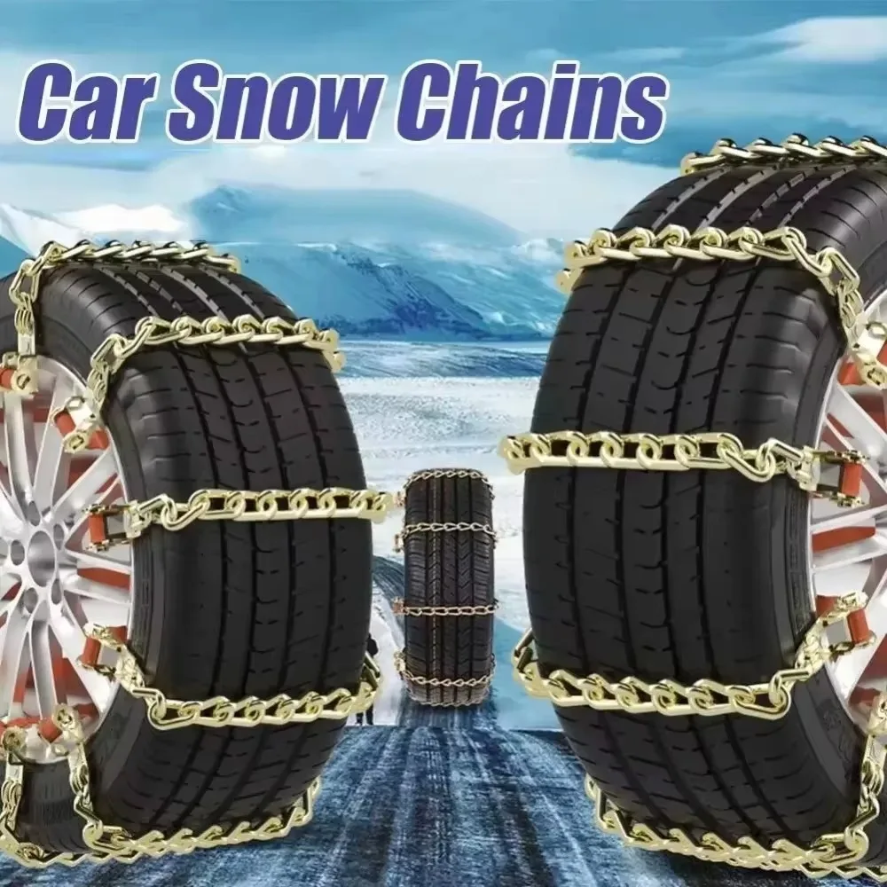 Car Winter Snow Chain Anti-slip Adjustable Outdoor Universal Iron Chain Thickened Easy Instal MultiFunctional Manganese Chains tire chains