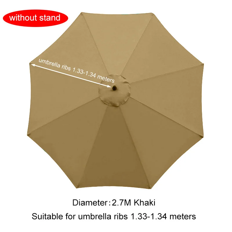 10 ft 6-rib patio umbrella replacement canopy Rectangular 10x6.5ft The replacement umbrella cloth is made of high 10Ft 6-Rib Patio Umbrella Replacement