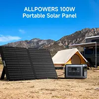 ALLPOWERS SE100 Panneau solaire portable pliable 100W, chargeur de batterie solaire, alimentation de secours d'urgence en extérieur pour station d'alimentation, etc. 3