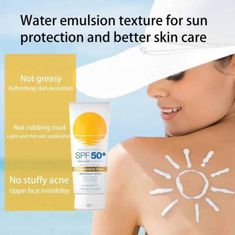 UV Protector Lotion 100ml Sunscreen For Face UV Lotion For Face SPF50 Sunscreen Moisturizer Water Resistant