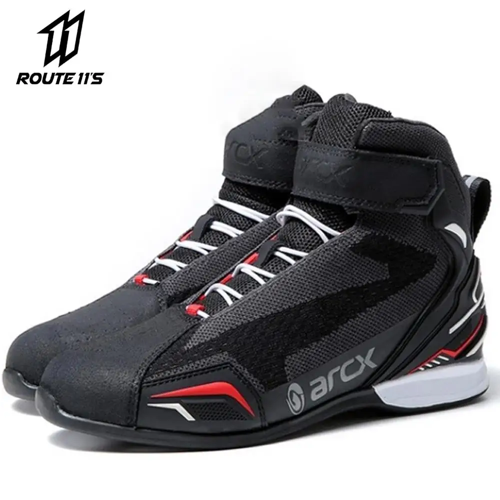 

Ботинки мужские мотоциклетные Нескользящие, защитная обувь для езды на велосипеде, всесезонные ботинки