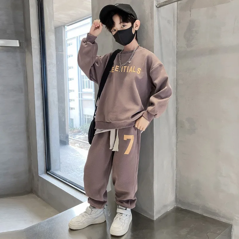 Kids Clothing Set Autumn Children Boy Girls Letter Printed Hoodies Sweatshirts Pullover Top Pants Bottom Suit Tracksuits
