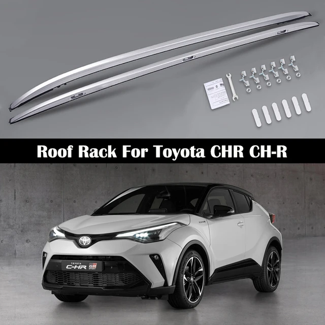 Barre de toit de rail de toit de style original pour Toyota C-HR CHR 2019  2020 2021 2022 2023, fixation à vis, sûr stable durable, peut charger 15