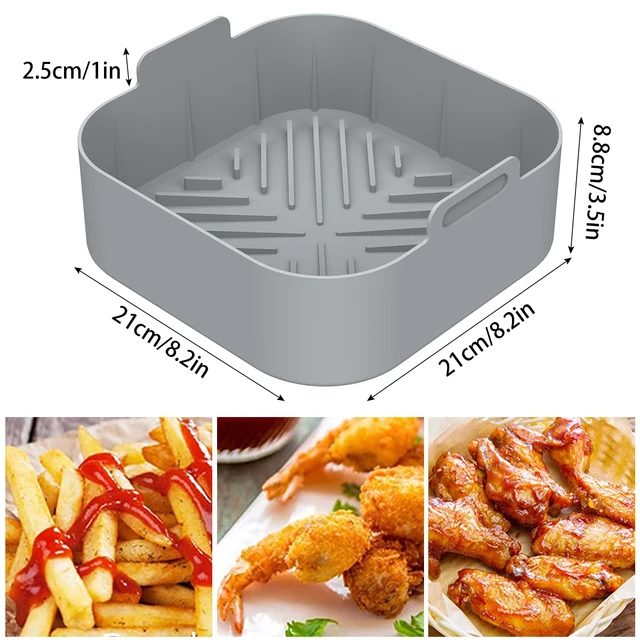 1pc Silicone Air Fryer Liners For Dual Air Fryer, Reusable Air Fryer  Silicone Liner For Air Fryer Accessories, Air Fryer Basket Airfryer Liners, Today's Best Daily Deals