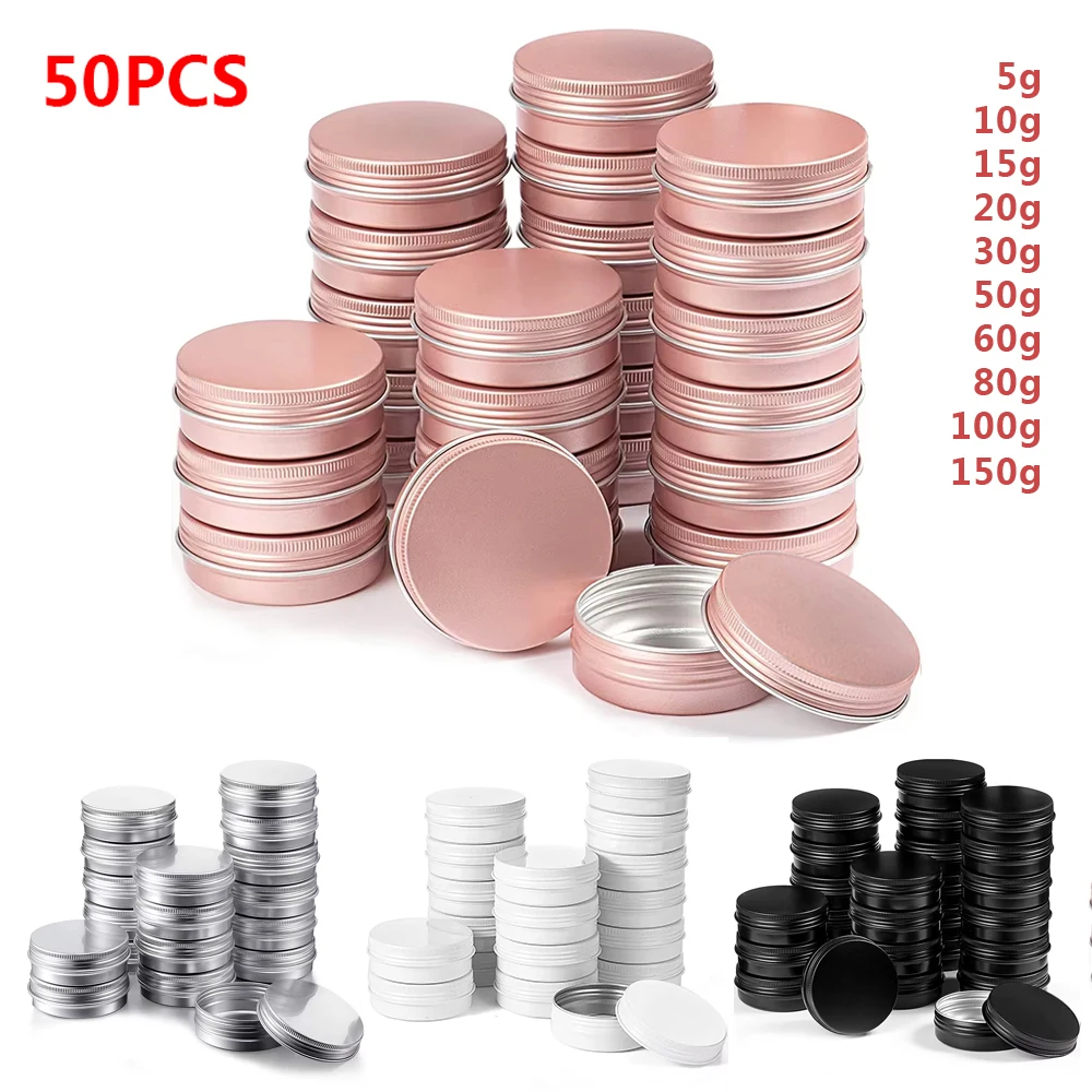 5g 10ml 20g 40ml 80ml Pequeño Vacío Redondo De Aluminio, Metal, Contenedor, Tuche, Tarro, Bote, Bot De Bálsamo Con Tapa De Ajuste De Ventana De Vista Transparente - AliExprs 66