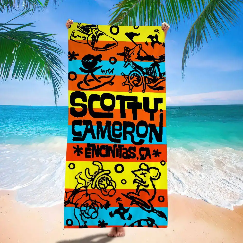 Golf S-scotty C-camerons Anime Anime Beach Swimming Towel Soft Absorbent Washcloth Children's Gifts For Kids Travel Camping Gym