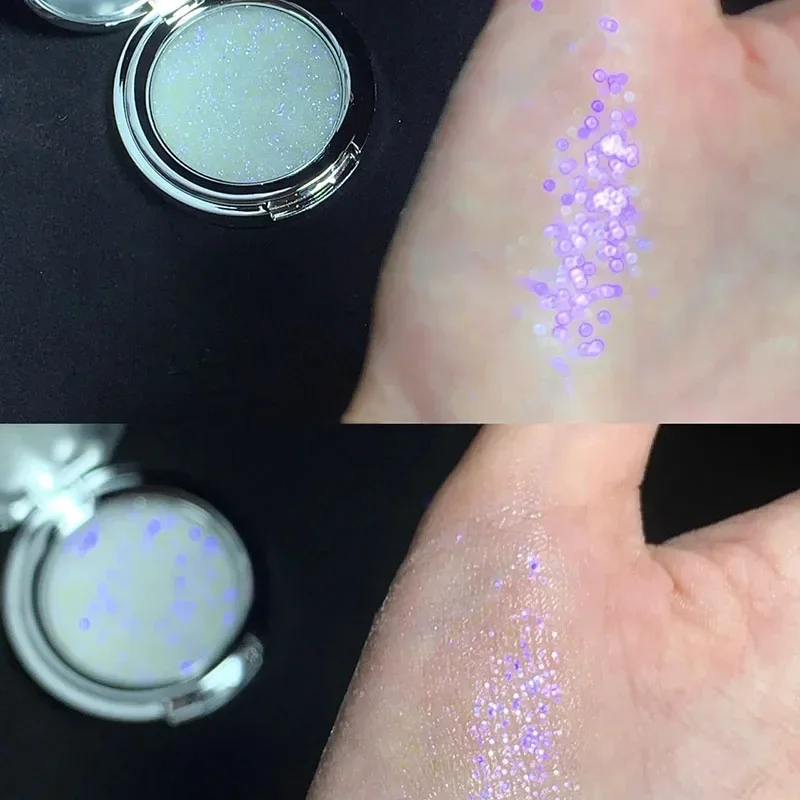 Eye shadow Eye shadow plate Glitter Eyeshadow Palette Purple Sequins Pigment Crystal Mud Shining Eyes Makeup Waterproof Lasting Midnight Party