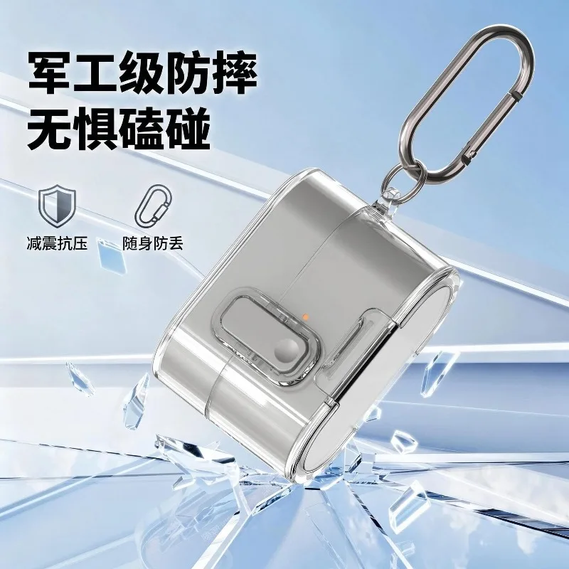 Transparent Shockproof Protective Case with Phone Holder & Anti-Lost Carabiner