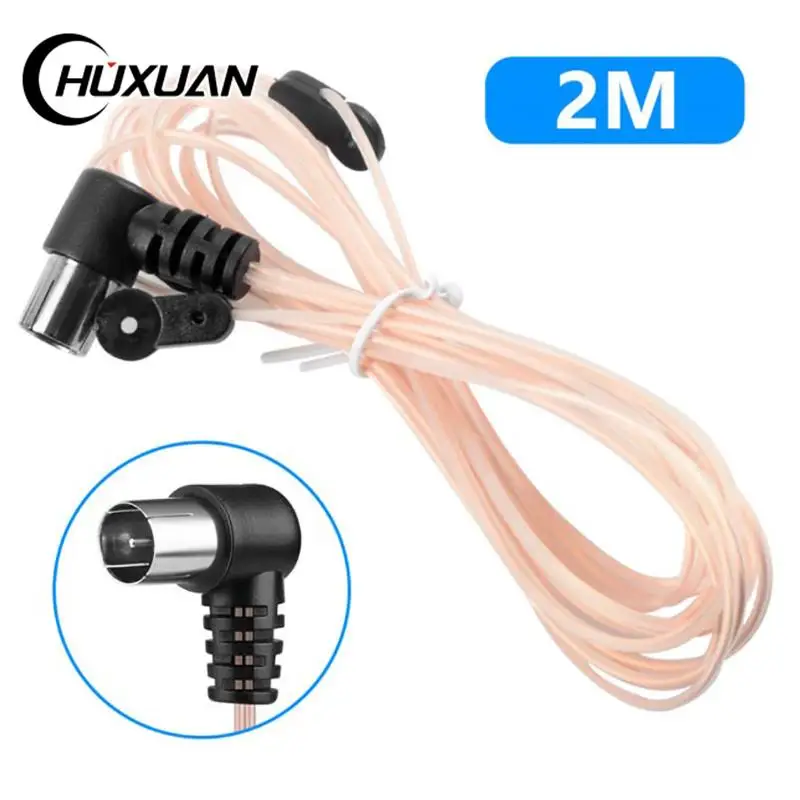 

FM Radio Antenna 75Ohm Dipole Indoor Antennas HD Aerial Receiver Male Type F Connector For FM Radio Indoor Use Accessories