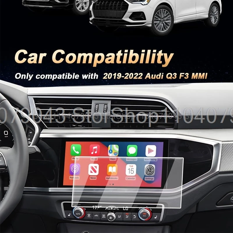 CDEFG Compatible With Audi Q3 F3 2019-2024 2025 Navigation Screen Protector, 9H Scratch-Resistant 8.8 Inch MMI And MMI Plus 10.1 Inch GPS Transparent - View #9