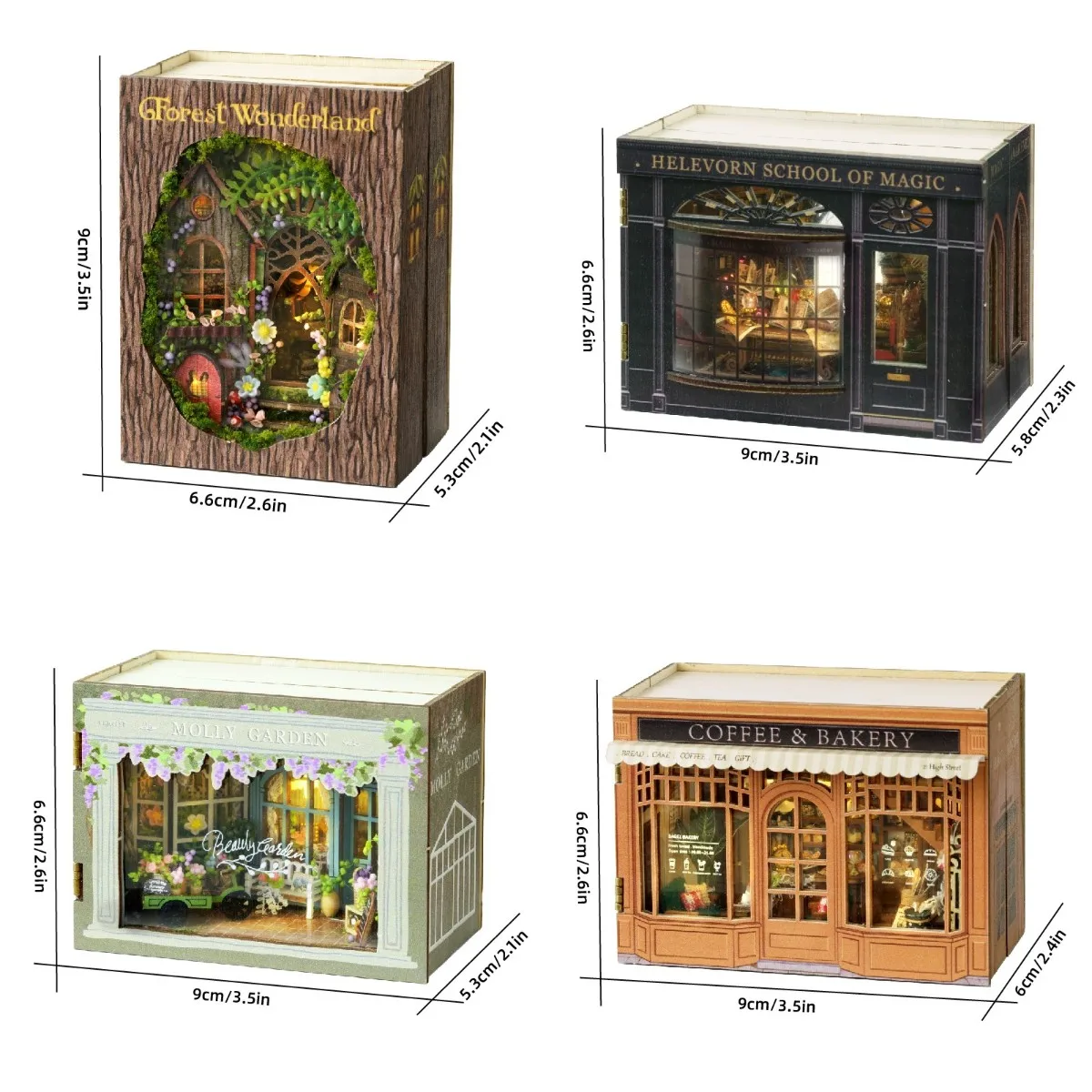 DIY Wooden Miniature Model Kit Magic Mini Box World Casa Doll Houses 3D Puzzle Dollhouse With Furniture Lights for Friends Gifts 6