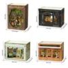 DIY Wooden Miniature Model Kit Magic Mini Box World Casa Doll Houses 3D Puzzle Dollhouse With Furniture Lights for Friends Gifts 6