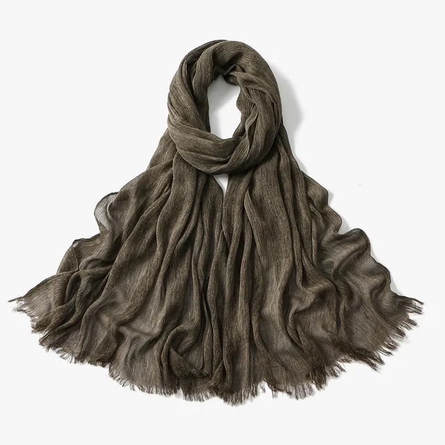 Écharpe Hijab Royan en coton froissé pour femmes musulmanes, châles longs et doux islamiques, enveloppes courtes à pampilles, accessoires Bufanda