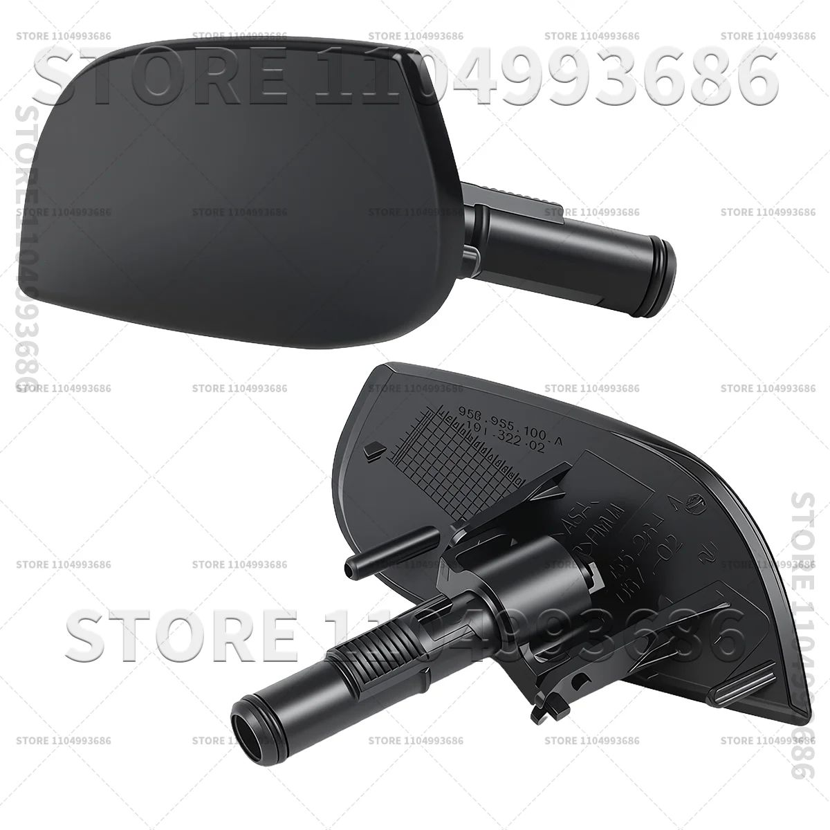 2015-2018 포르쉐 마칸 (95B) 헤드라이트 와셔 노즐 홀더 OEM 95B955099A 95B955100A 95B-955-099-A-OEM 95B-955-100-A-OEM