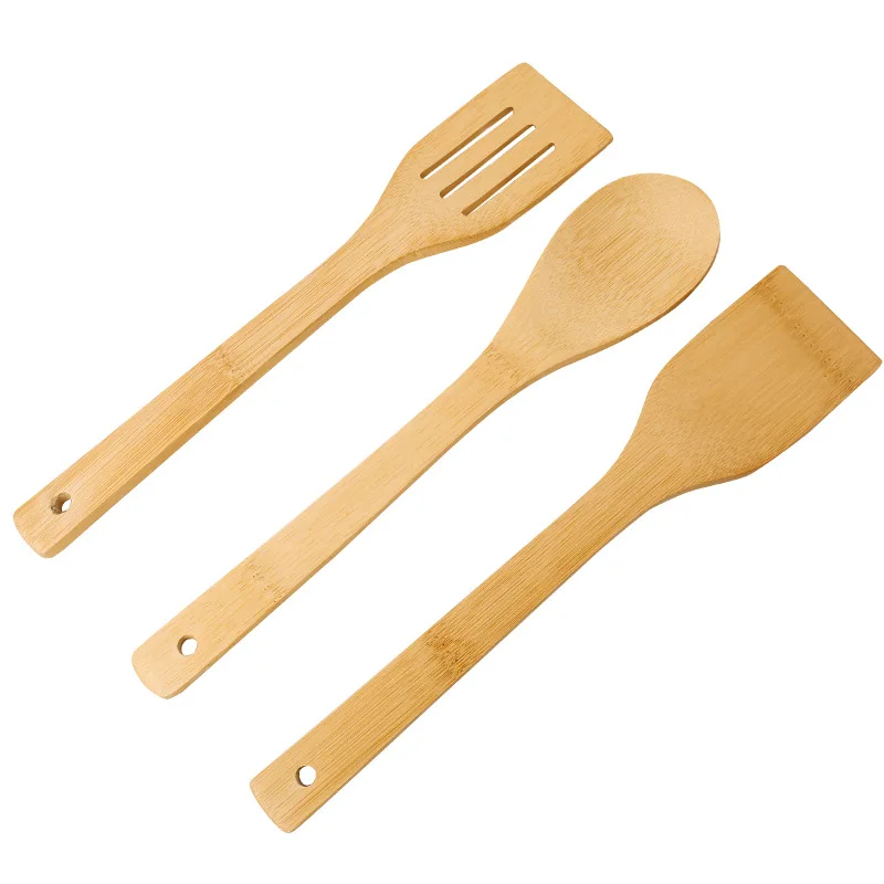 Kitchen Utensils Alishan Cookware Set Bamboo Spatula Spoon Non-stick Frying Pan Spatula Bamboo Cookware Laser