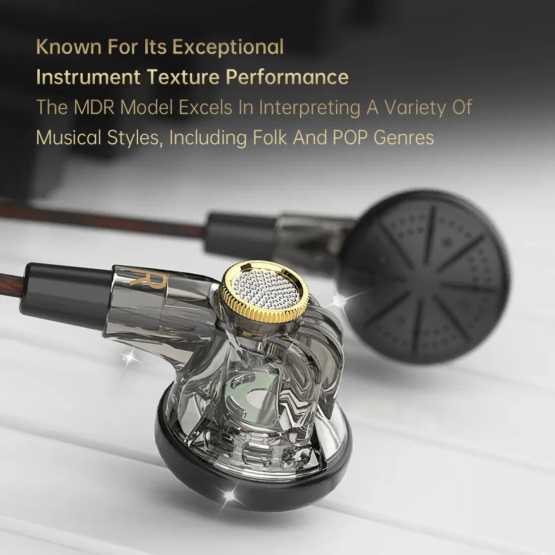 QKZ MDR Flat-Head Headphones 16MM Large Dynamic HIFI Bass Sport Earbuds Music Wired Earphones 3.5MM AUX Headset In Ear With Mic 2