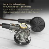 QKZ MDR Flat-Head Headphones 16MM Large Dynamic HIFI Bass Sport Earbuds Music Wired Earphones 3.5MM AUX Headset In Ear With Mic 2