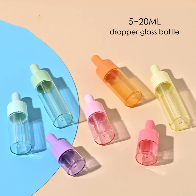 5ml 10ml Glass Pipette Bottle Refillable Dropper Bottle Empty Essential oil Bottle Mini Travel Container Jar Perfume Bottle