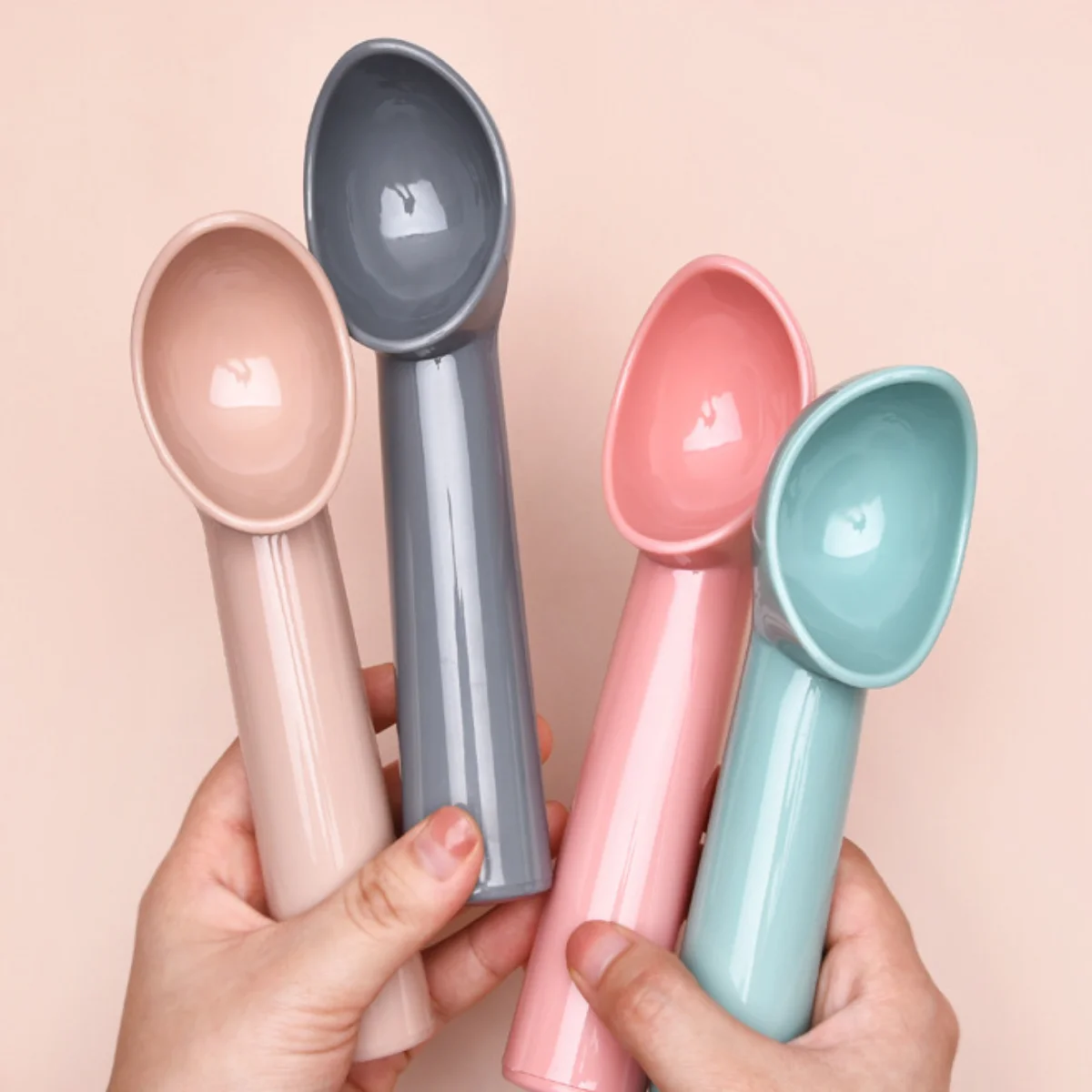 Ice cream scoop ice shovel scoop ice cream bowl spoon set Ice cream dessert spoon Popsicle fruit puree shovel Creative tea spoon Summer party Ice hockey making tool Kitchen accessories