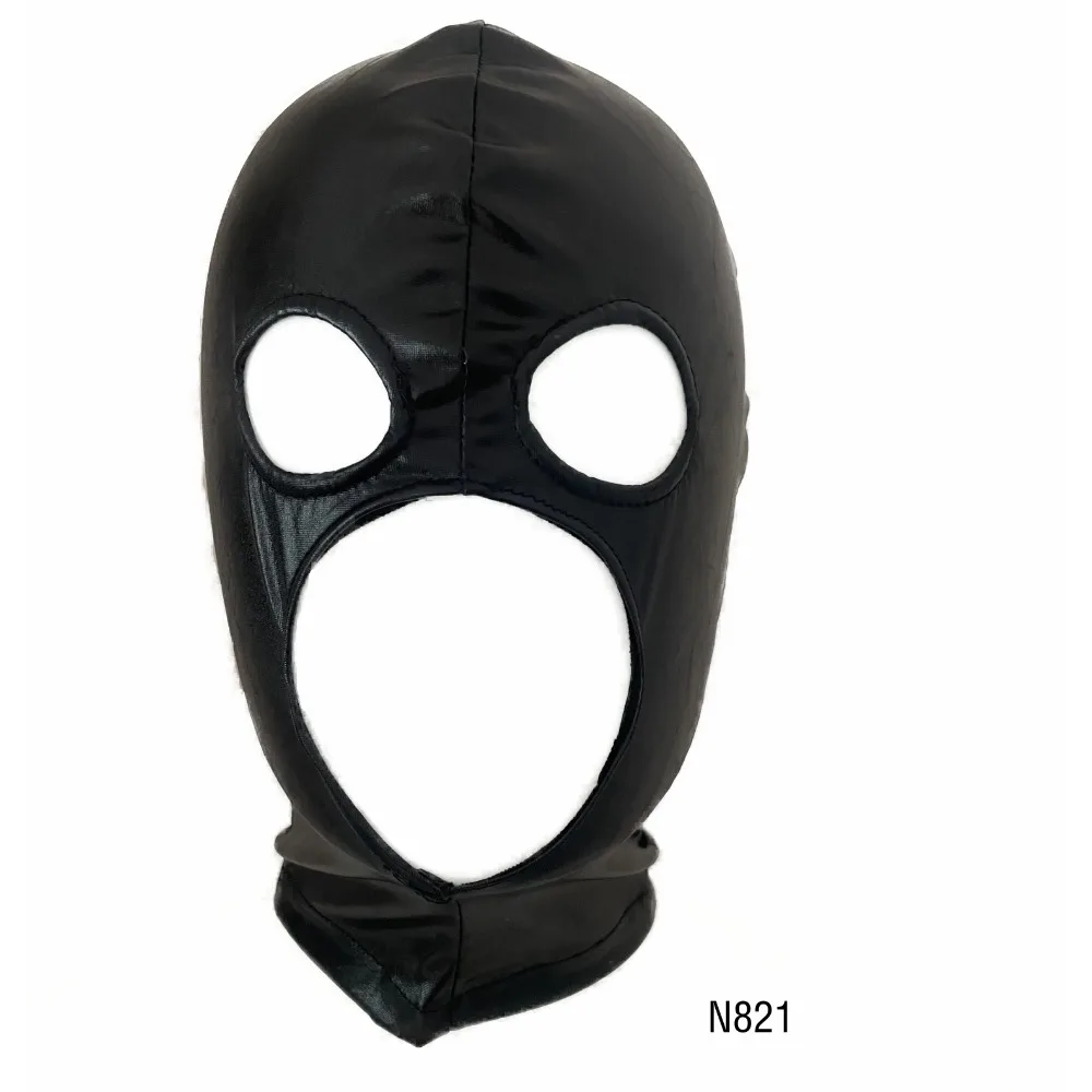 Adult Face Mask Hood for Role Play Women Mens Face Mask Sexy Accessories Open Mouth and Eye Head Cover Couples Costume Sex Shop