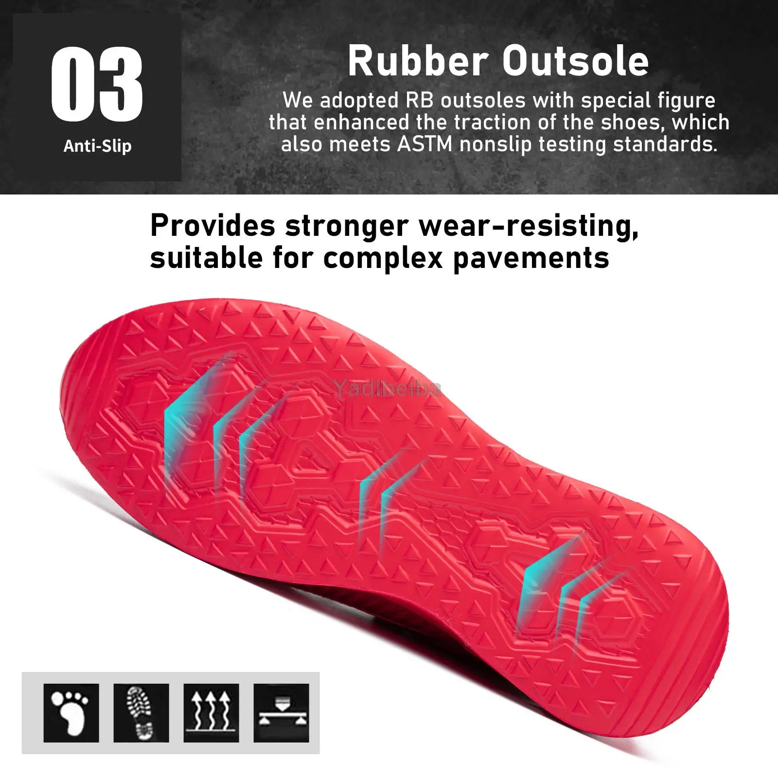 Safety Shoes Steel Toe Lightweight Work Sneakers Puncture Proof For Men Women