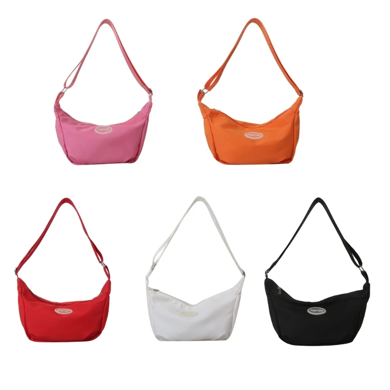 

Women Crossbody Bags Dumpling Bag Shoulder Bag Fashion Nylon Crossbody Sling Bag E74B