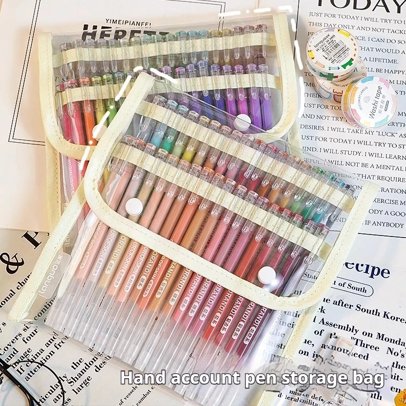 100PCS Transparent Empty Gel Pen Cases - Refillable Pen Holders For Students & Office Use