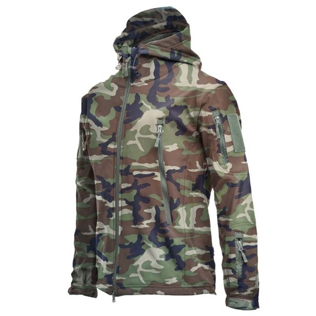 Shark Skin Soft Shell Jackets Men Tactical Windproof Waterproof jacket men Army Combat Jackets Mens Hooded Bomber Coats