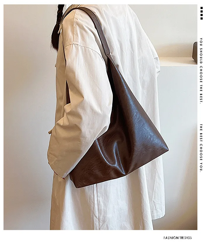 Women's Luxury Leather Handbag | Spacious Brown Shoulder Tote | Soft Casual Purse for Shopping & Work