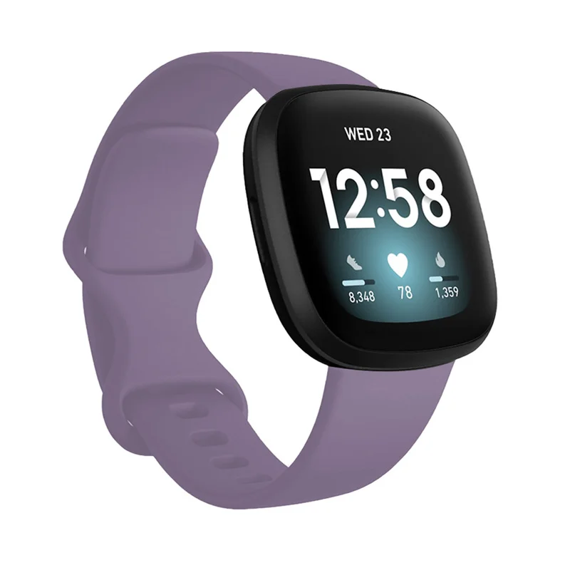 Versa 3 & Sense Silicone Sport Watch Band - Soft Strap Bracelet Accessory