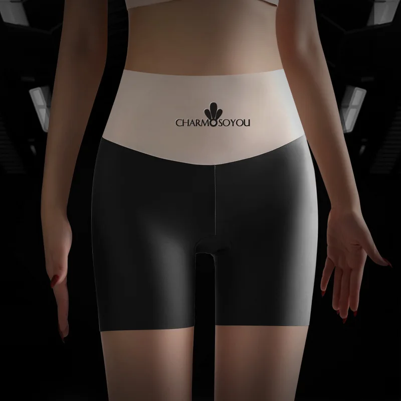 Seamless Ice Silk Womens Safety Shorts Plus Size Protective Shorts Under Skirt Stretch Boxer Briefs Safety Pants Women XL