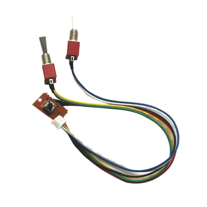 Interrupteur arrière du kit Spektrum DX6i pour émetteur de drone RC, vue de côté des composants.