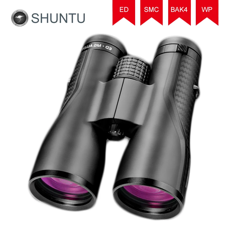 10x50 12x50 ED Lens Binocular Magnesium Alloy SMC BAK4 Prism Nitrogen Filled IPX7 Waterproof Shuntu For Travel Hunting