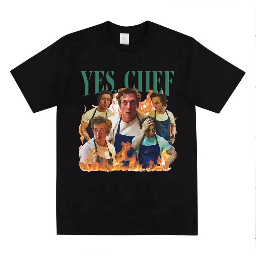 Yes, Chef T-Shirt Tv Show The Bear Shirt Jeremy Allen White Hoamge Tee Carmen Berzatto Shirts Original Beef of Chicagoland Tops