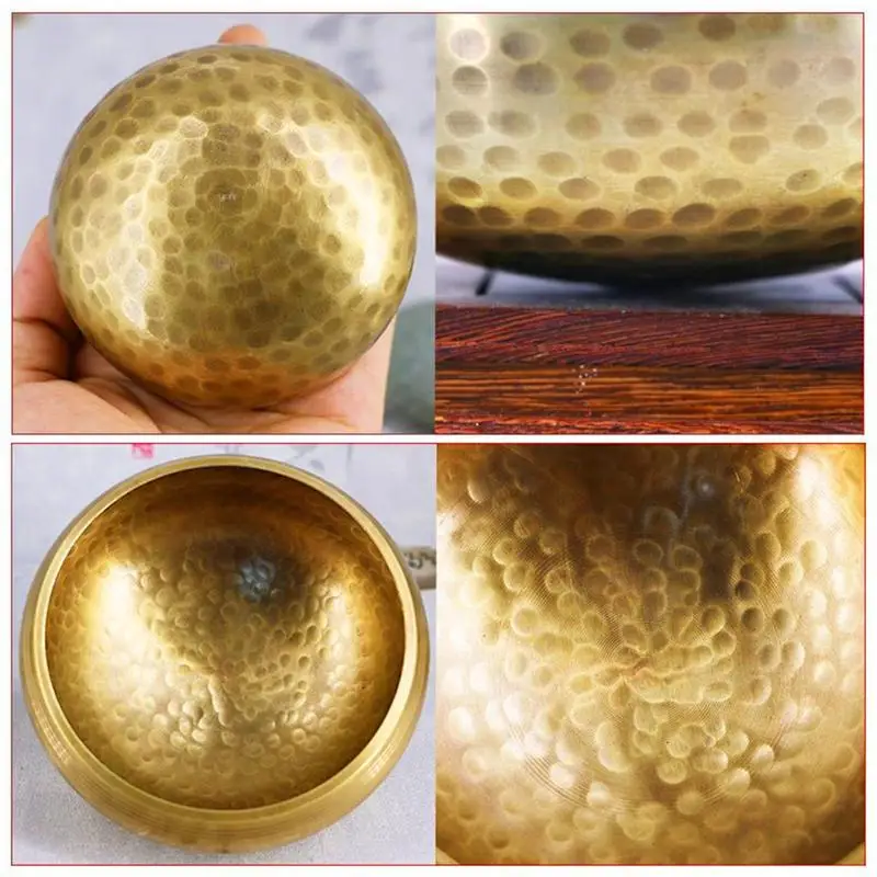 Nepal Singing Bowl For Meditation Tibetan Handmade Tibet Buddha Sound Bowl Music Yoga Copper Sound Therapy Religious Supplies