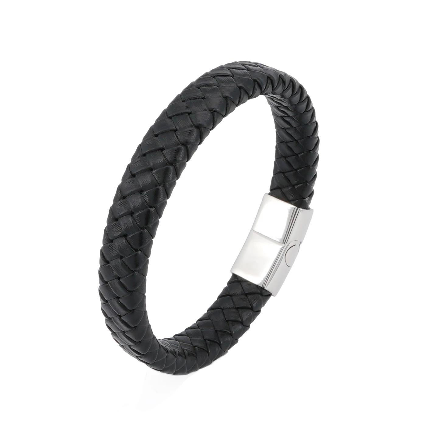 Men's Premium Leather Bracelet Stainless steel magnetic buckle men's gift