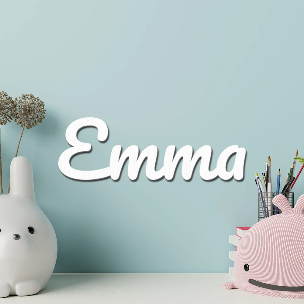 1pc Personalized Wooden Name Sign,Customizable Text,Alphabet Symbol,Multi Color Select,Perfect Gift For Home Decor, 4