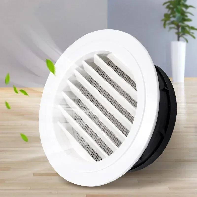 Adjustable Air Ventilation Cover Round Ducting Ceiling Wall Hole Air Vent Grille Louver Kitchen Bath Exhaust Wind Outlet System