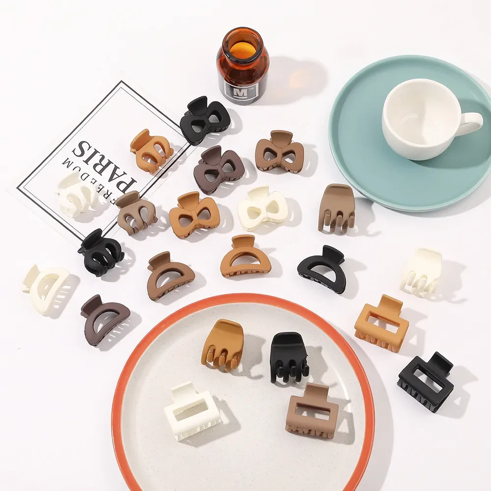 

New Fashion Small Geometry Solid Colorr Clip Hairpin Barrettes for Women Girl Accessories Headwear Hair Claw Wholesale
