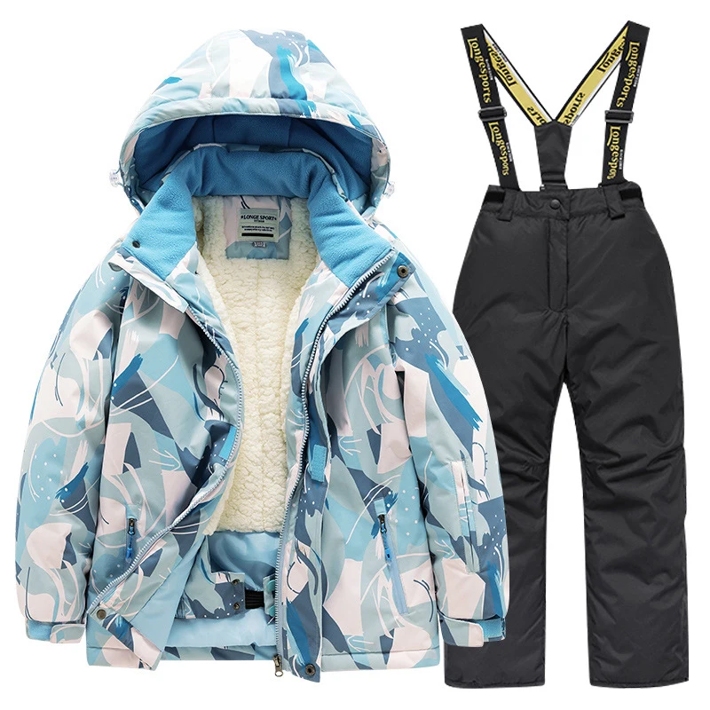 Children Ski Suit Men Women Large Medium Small Children Baby Thick Waterproof Warm Snow Equipment