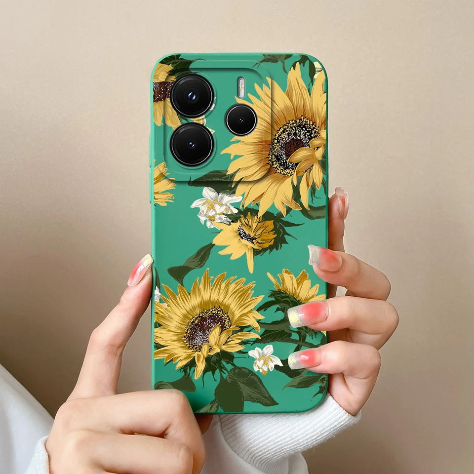 Rose Avocado Liquid Durable Non-Slip Silicone Back Cover