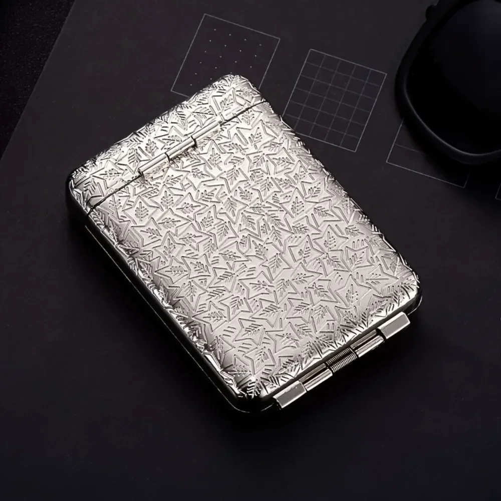Vintage Engraved Metal Cigarette Case Holder - Elegant Pocket Storage Box Gift